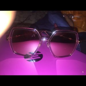 Pink Retro Frame Sunglasses